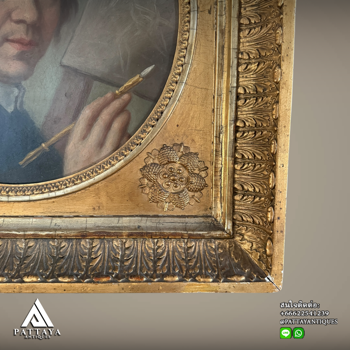 18th Century oil on panel depicting a Painter Master