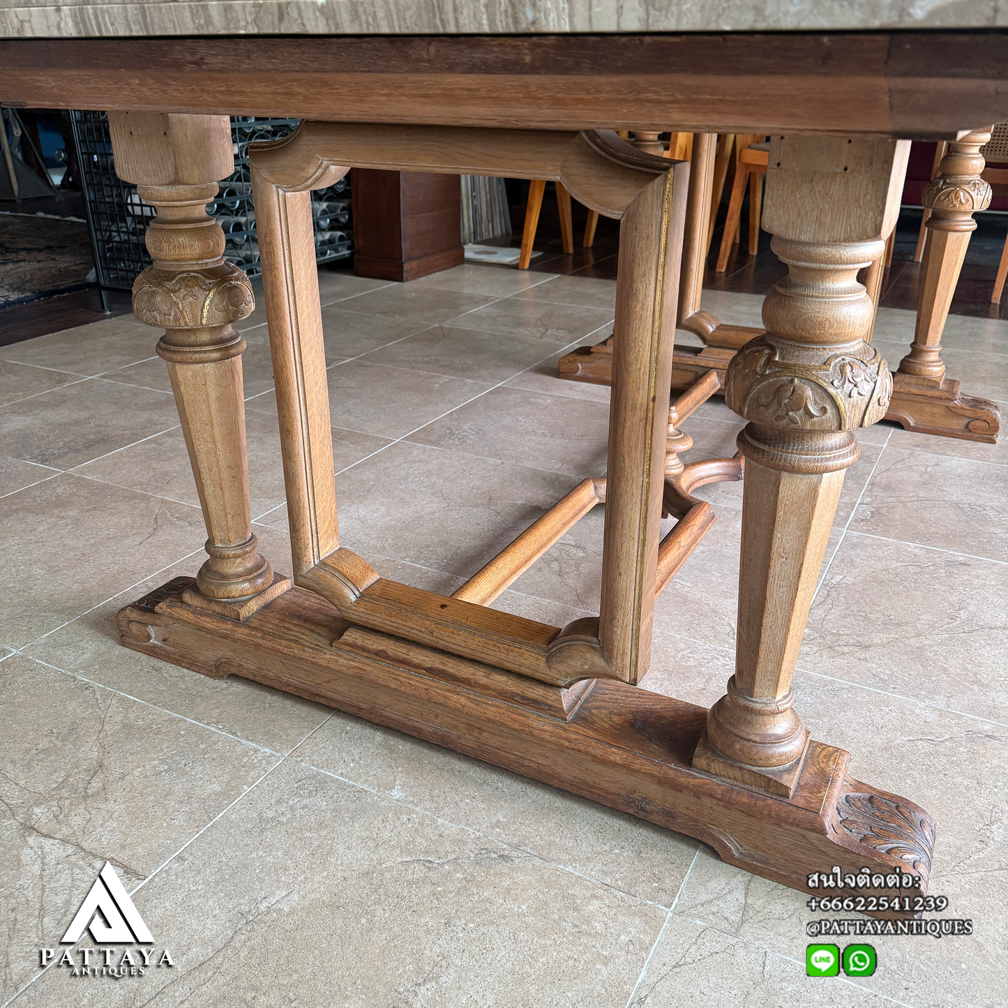 19th Century Bleached Oak dining table