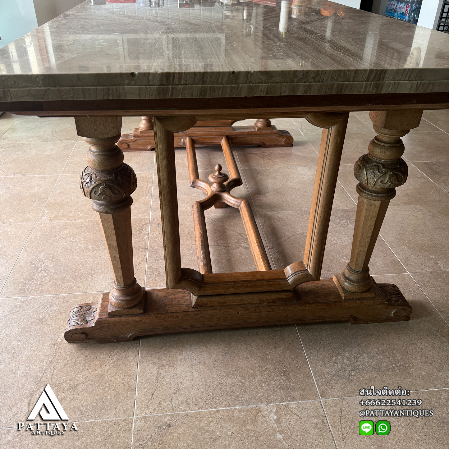 19th Century Bleached Oak dining table