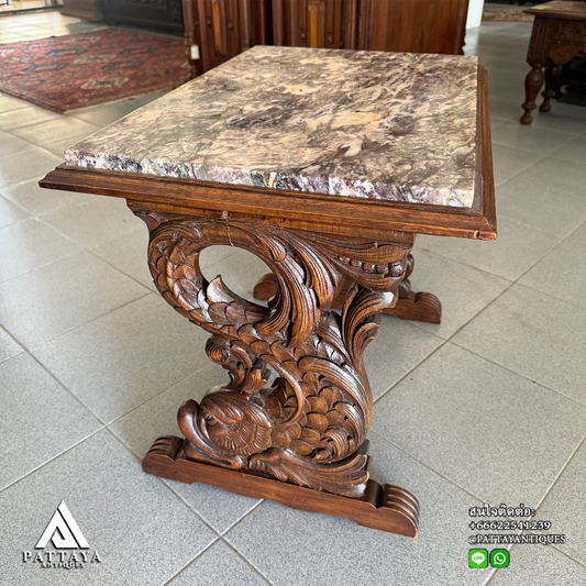 19th Century Dolphins Carved side table