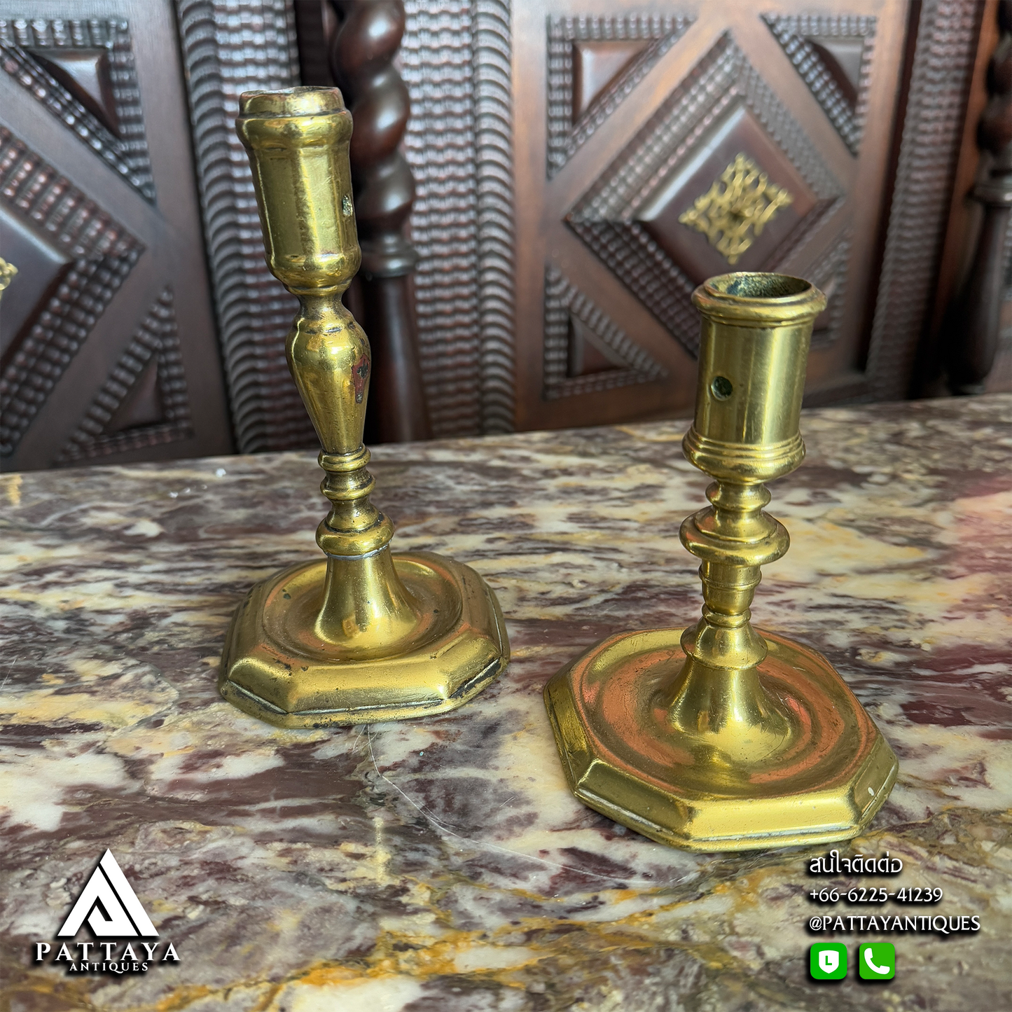 2 Antique Candle Holders