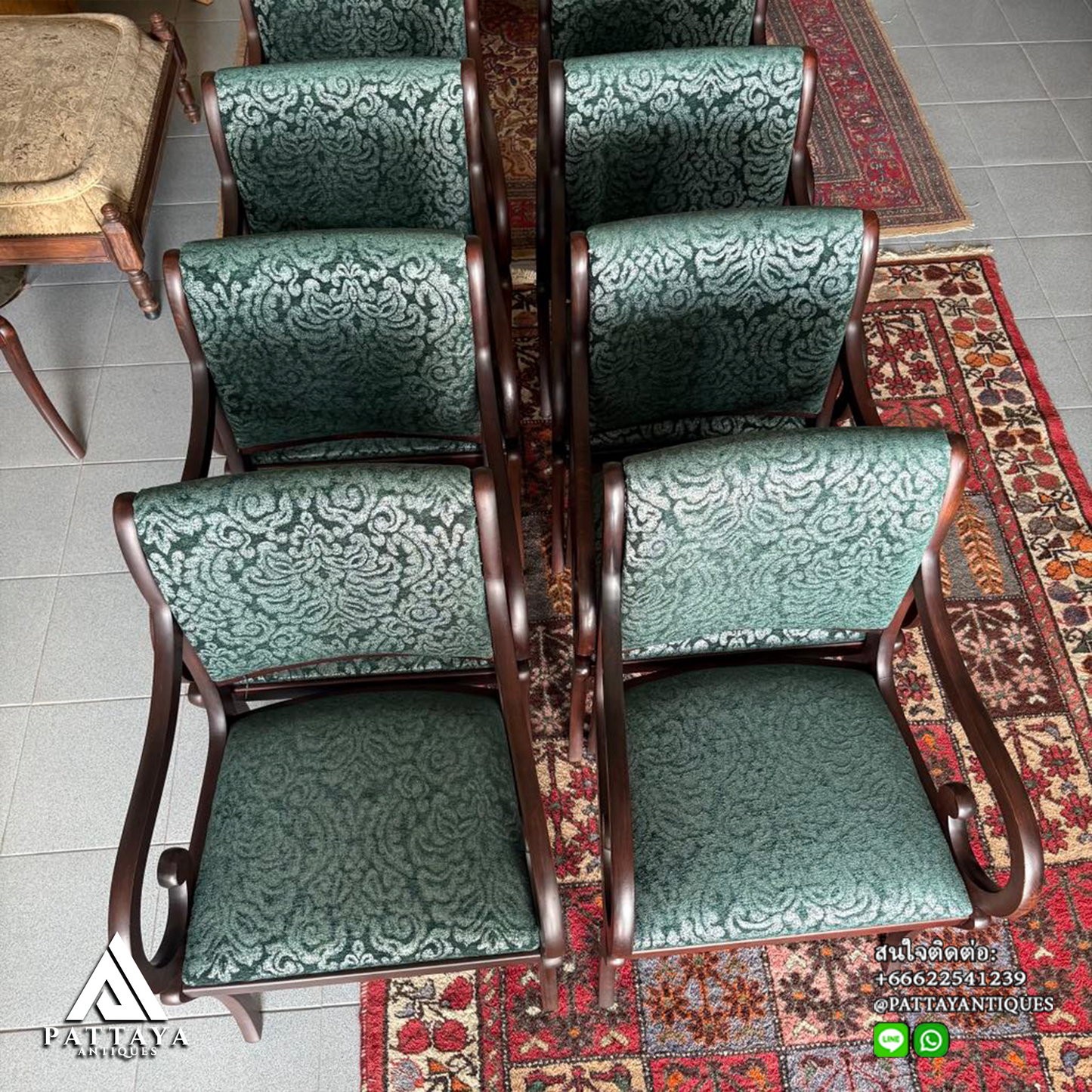 Set of 8 Mahogany Regency Armchairs