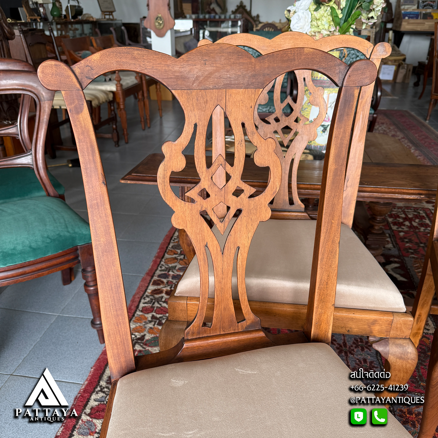 4 Antique Chippendale Chairs
