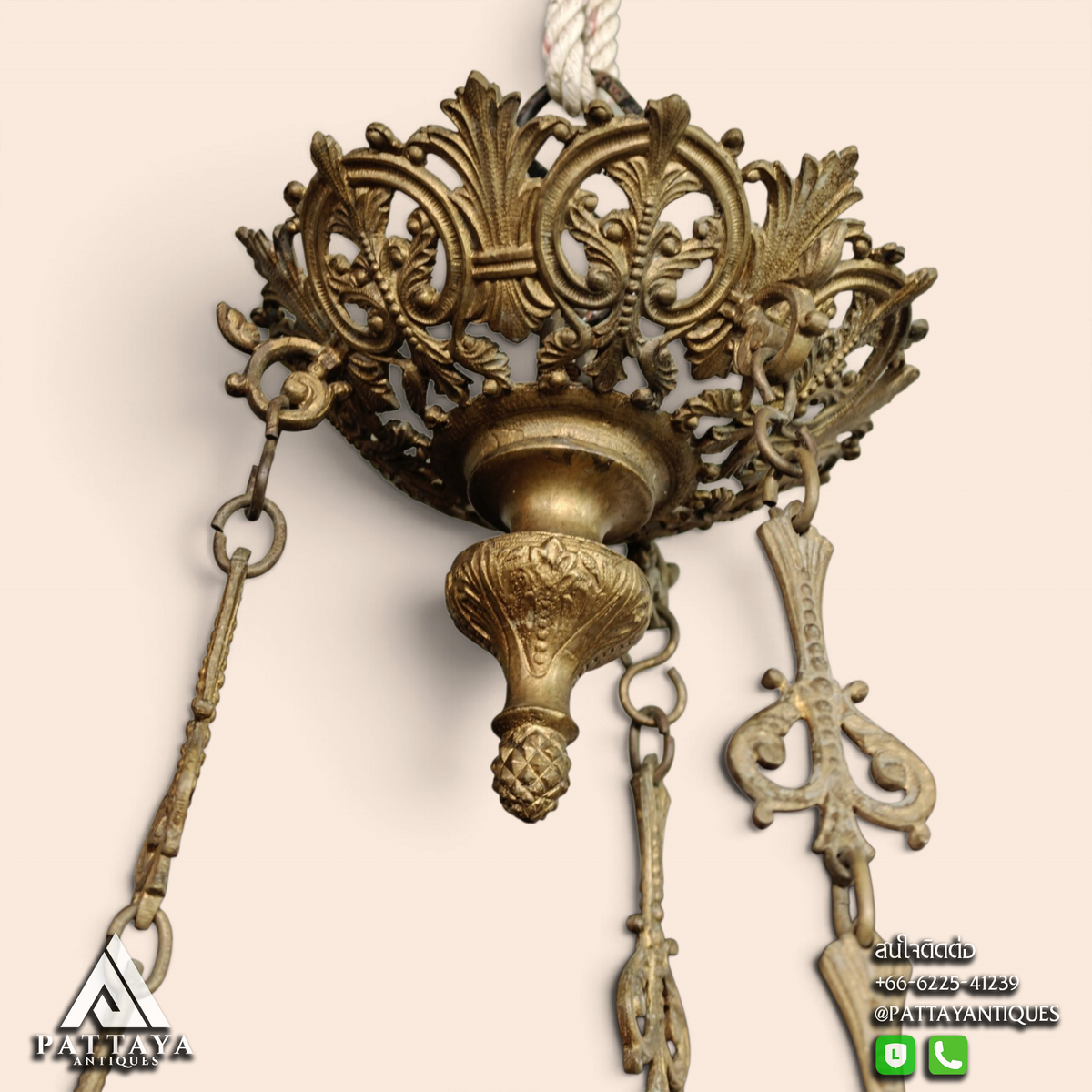 Antique Brass Church Chandelier