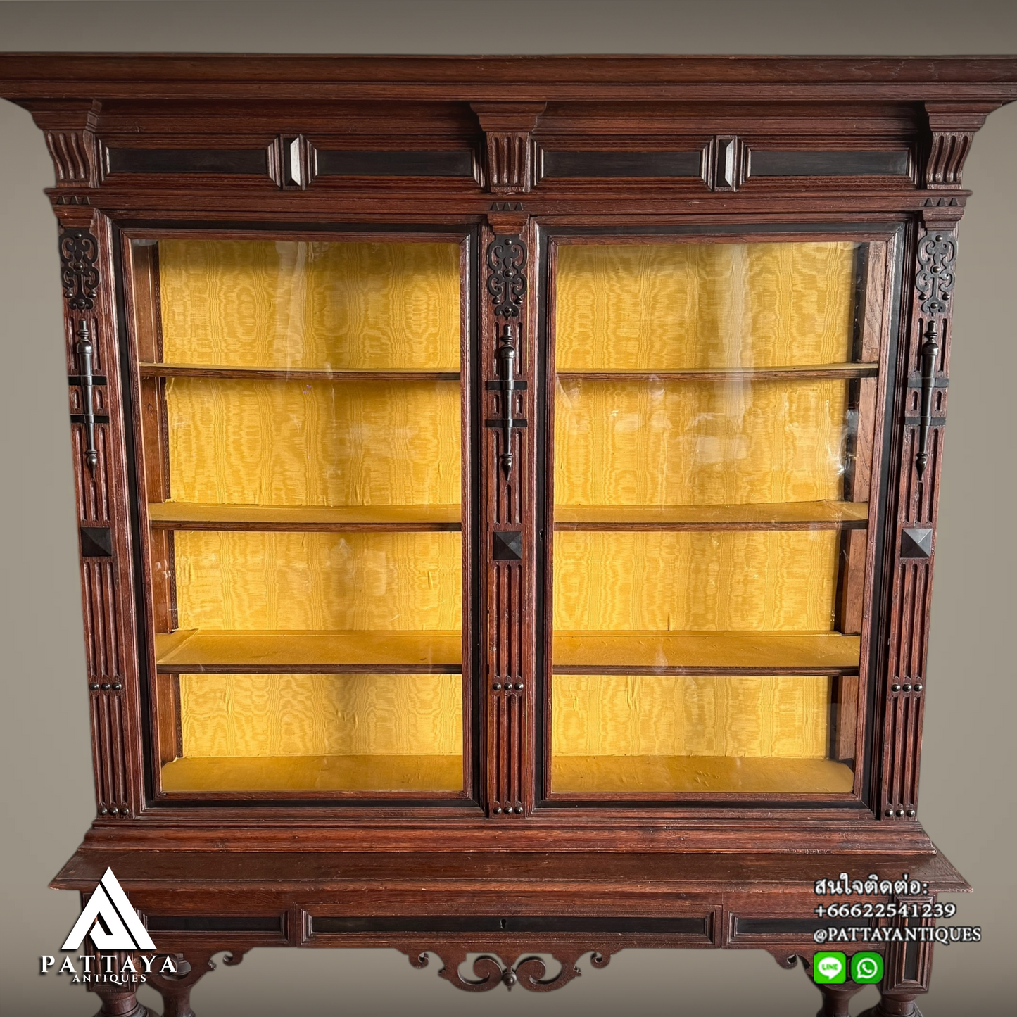 Antique Dutch Renaissance display cabinet