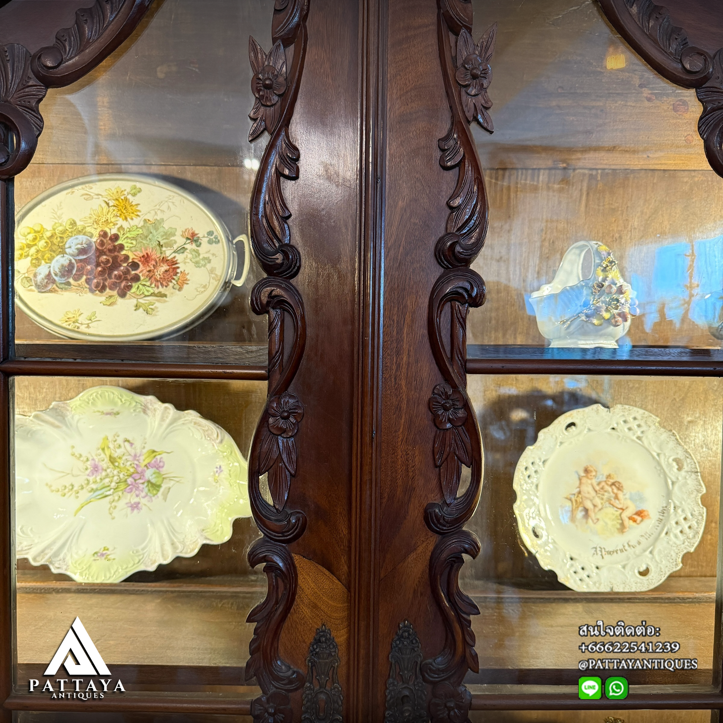Antique Dutch display cabinet
