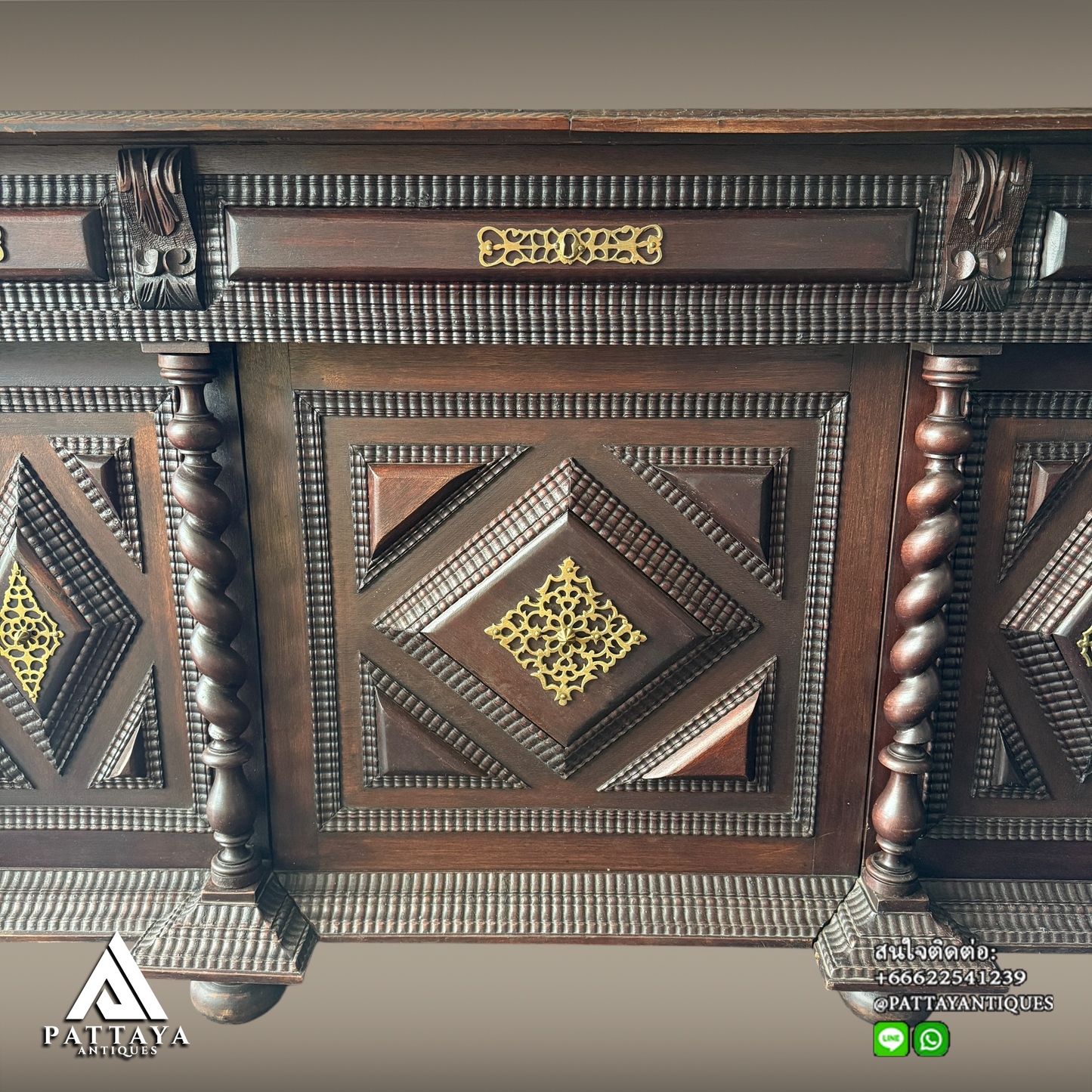 Antique Portuguese Rosewood Office set