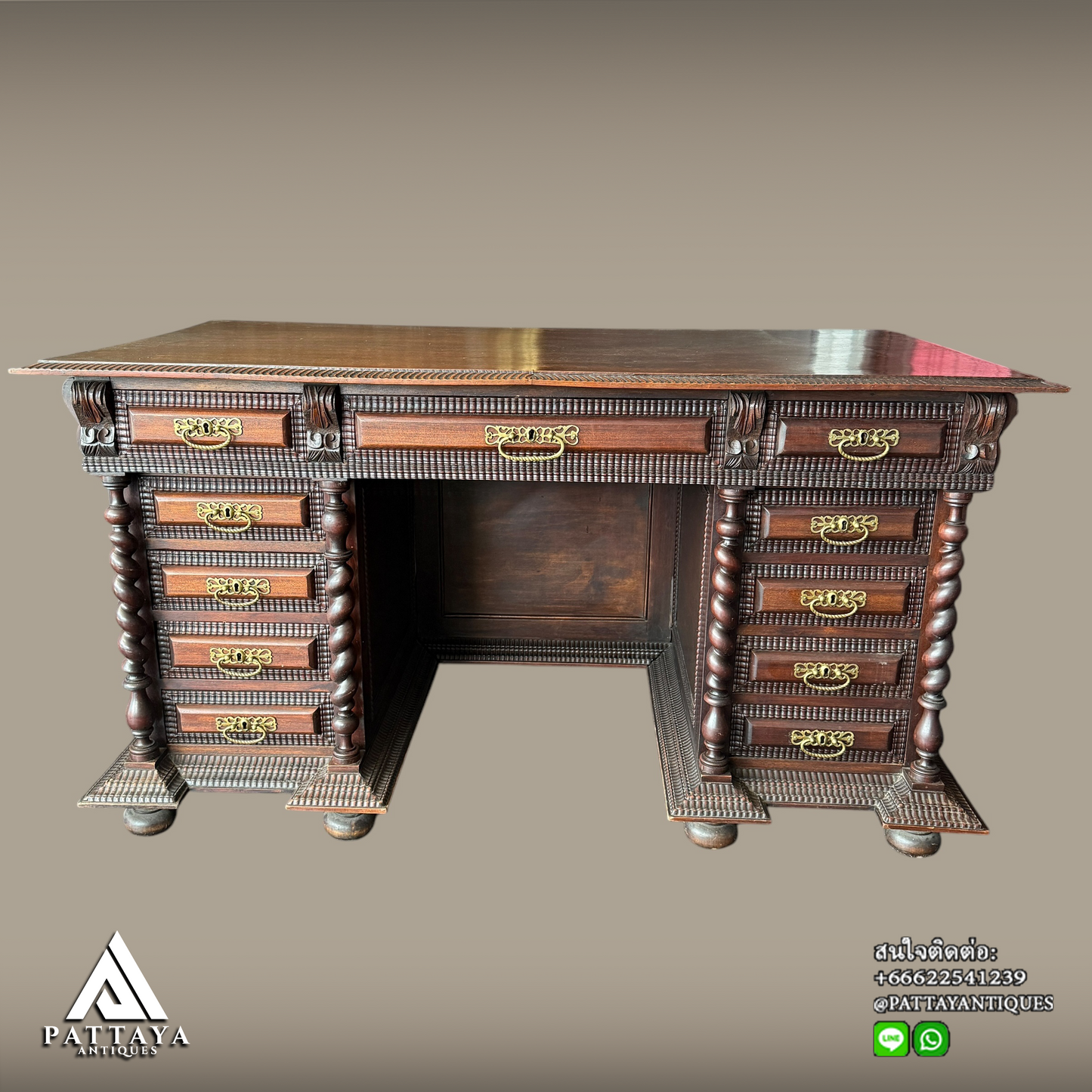 Antique Portuguese Rosewood Office set