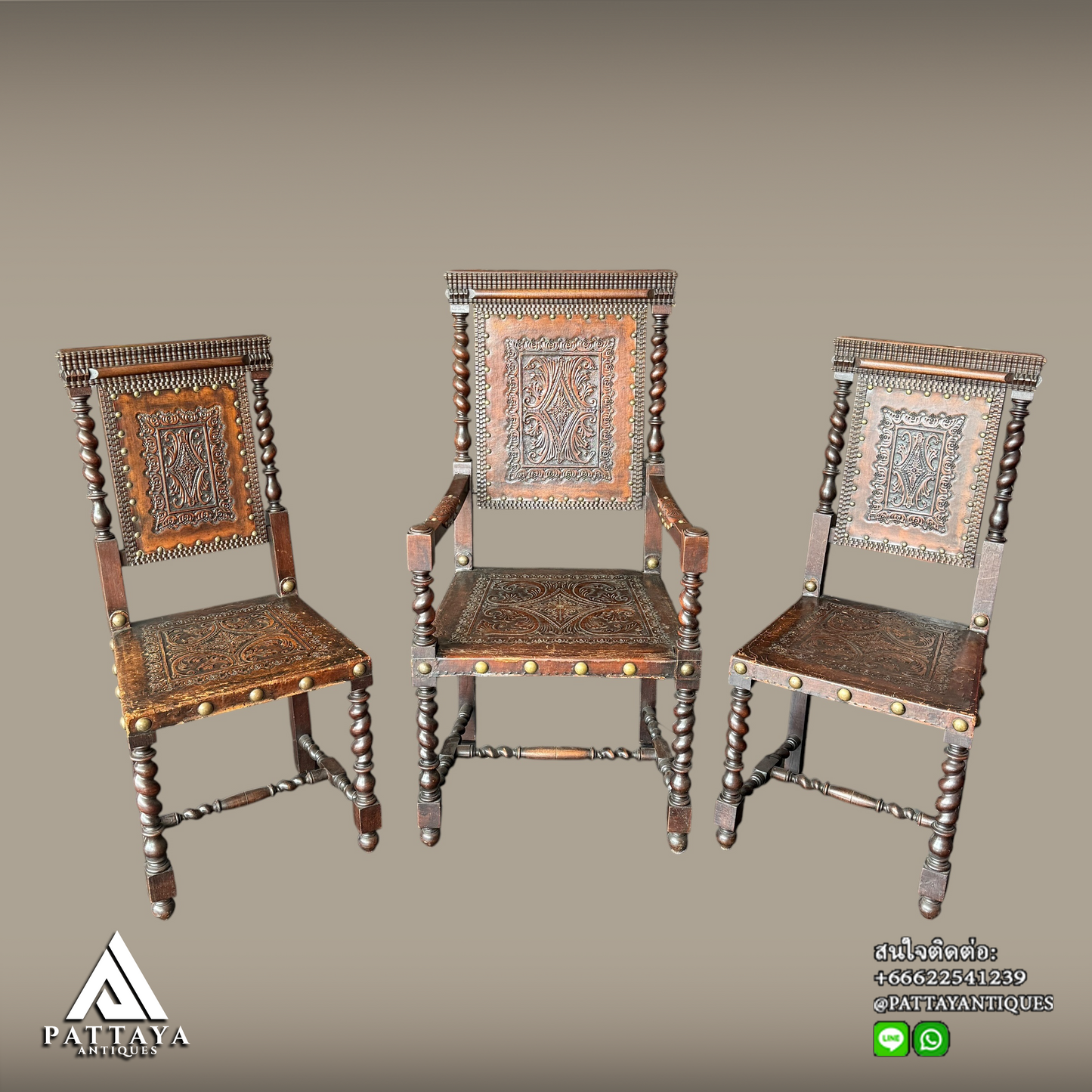 Antique Portuguese Rosewood Office set