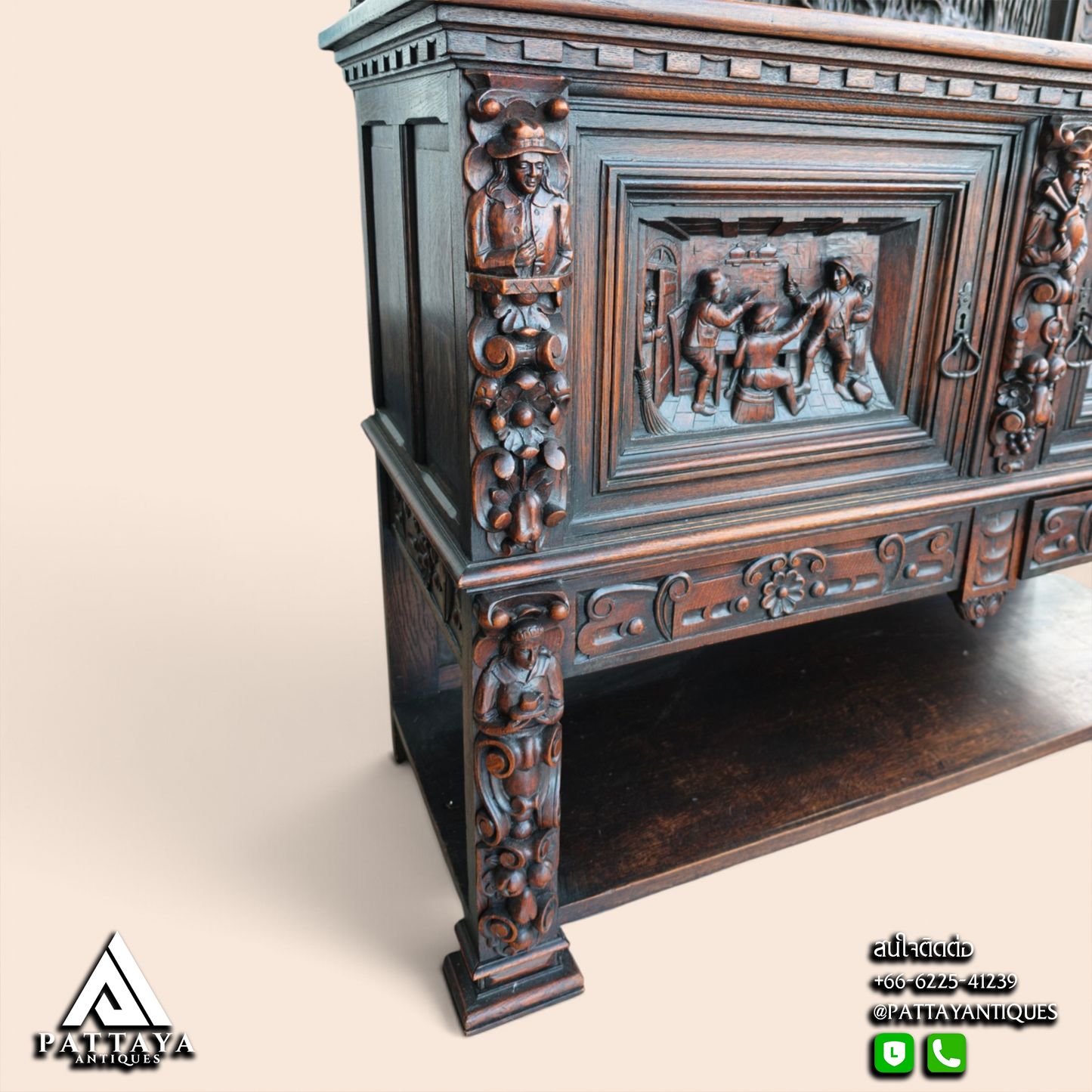 Antique Baroque Style Sideboard