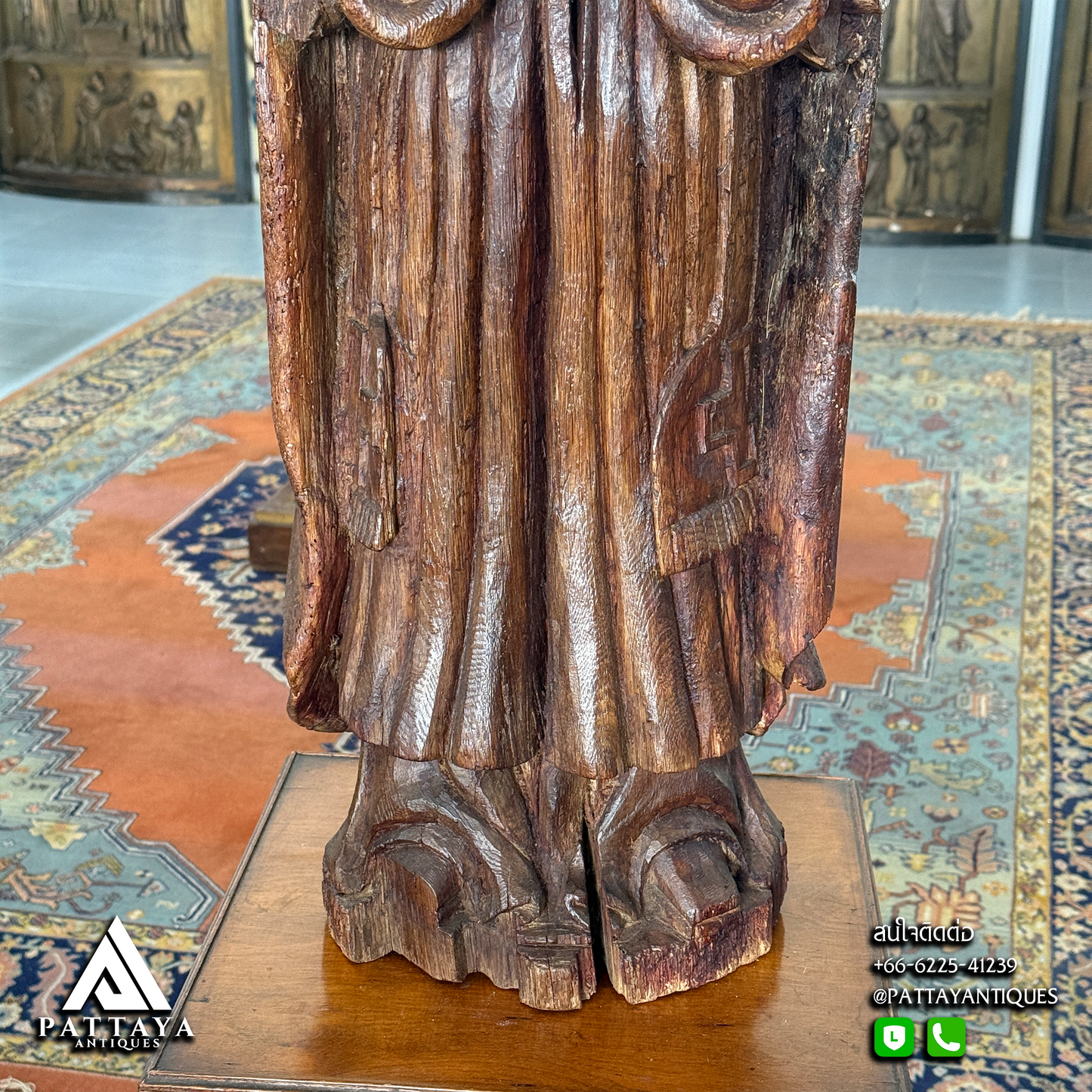 Antique Wood Carved Bishop