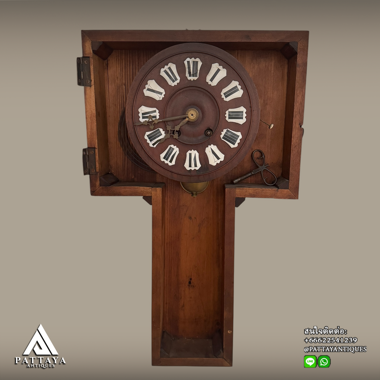Antique weather station wall clock
