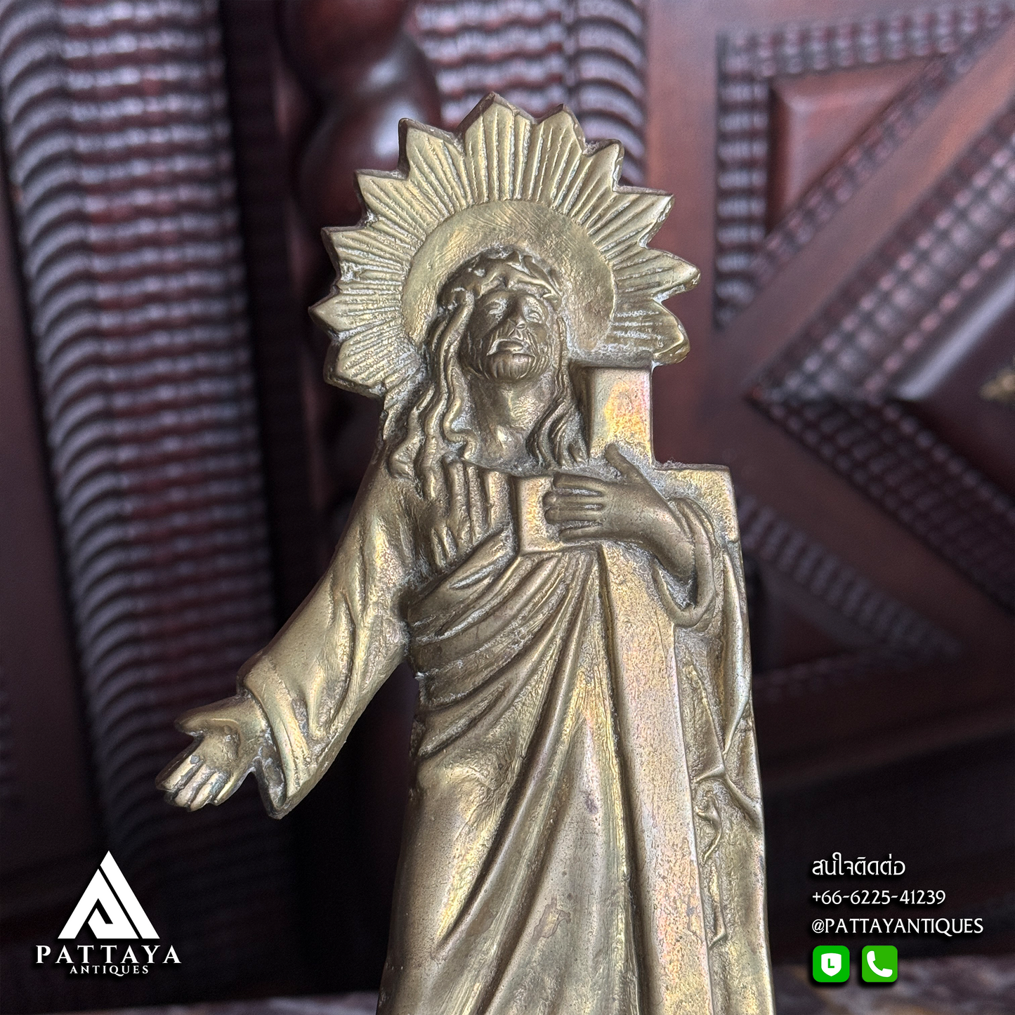 Antique Bronze Holy Water Font