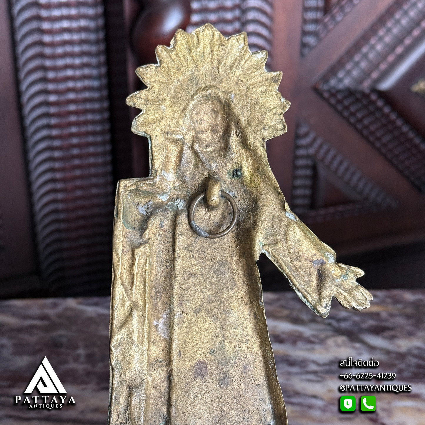 Antique Bronze Holy Water Font