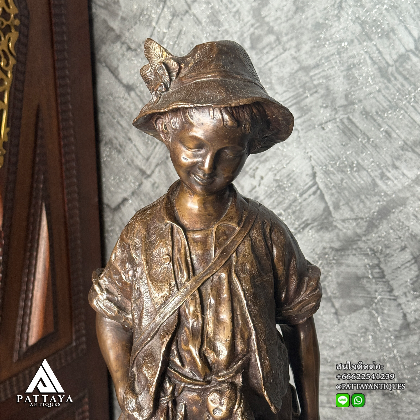 19th Century Bronze Young Hunter