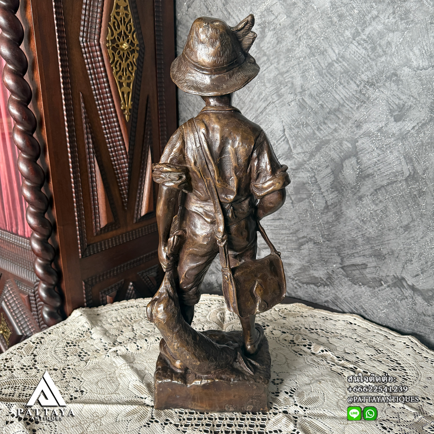 19th Century Bronze Young Hunter