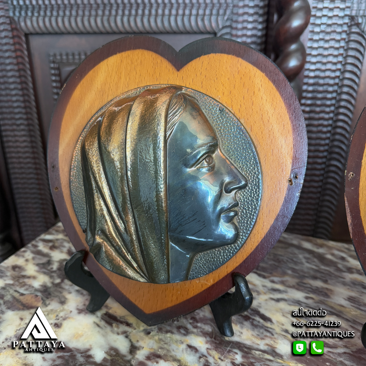 Couple Mary & Jesus Brass Plaques