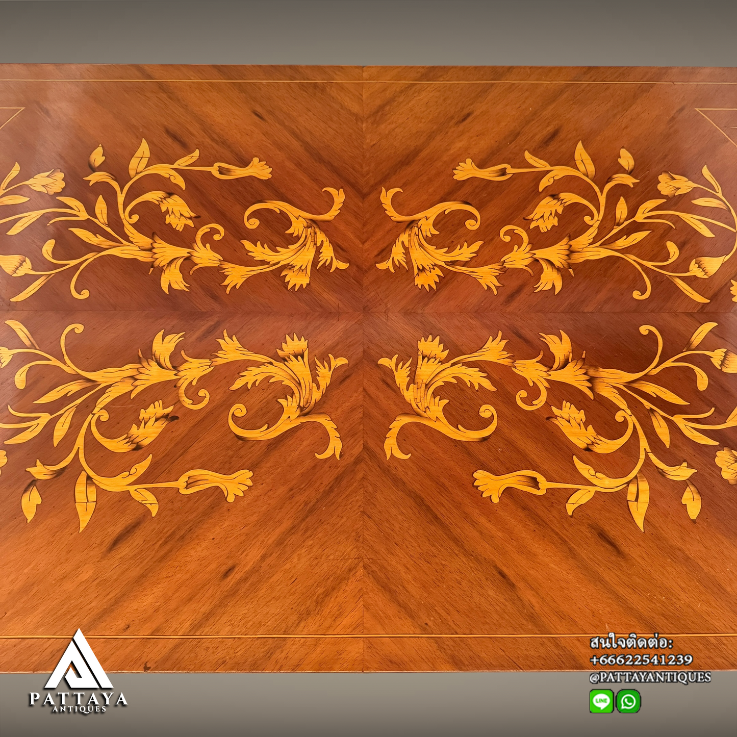 Dutch Floral motif Marquetry inlaid bureau