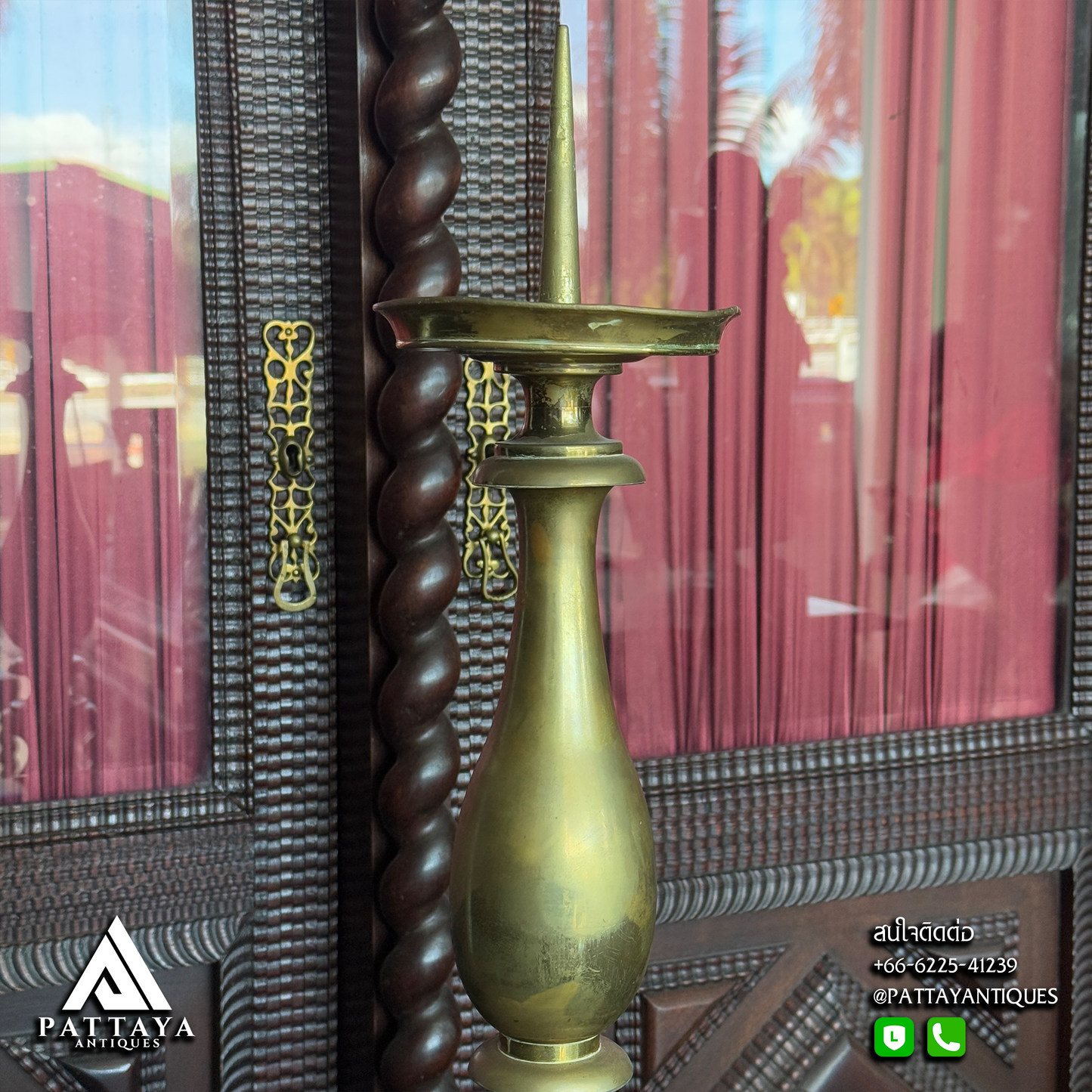 Large Brass Church Candlestick