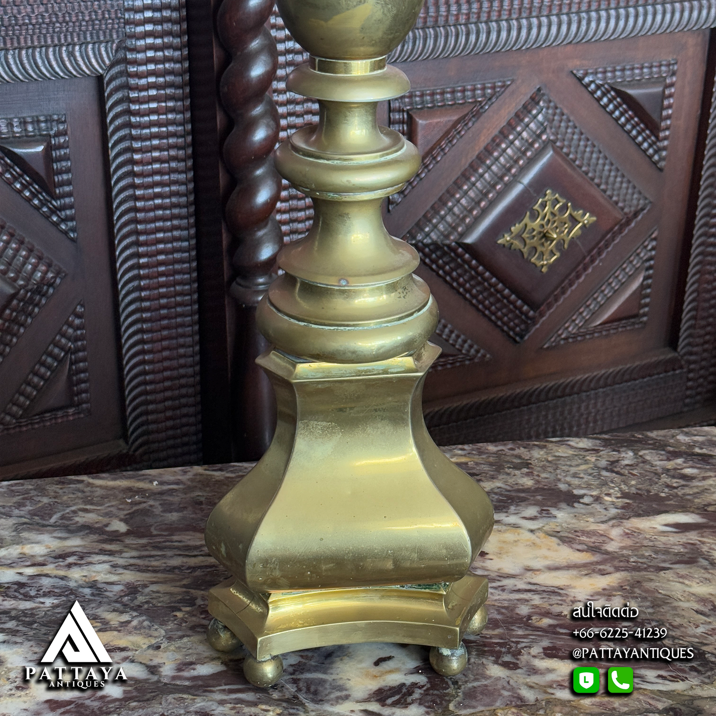 Large Brass Church Candlestick