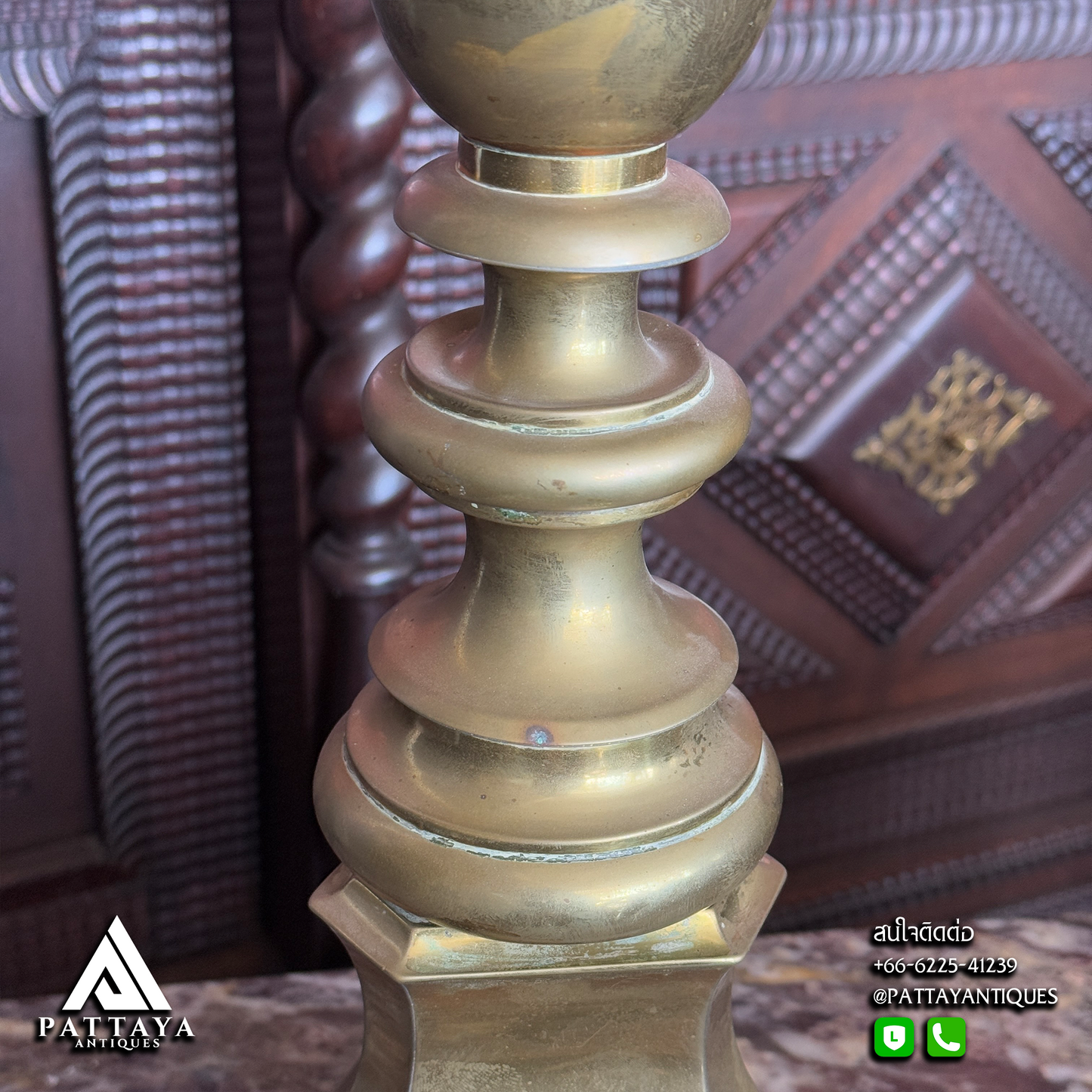 Large Brass Church Candlestick