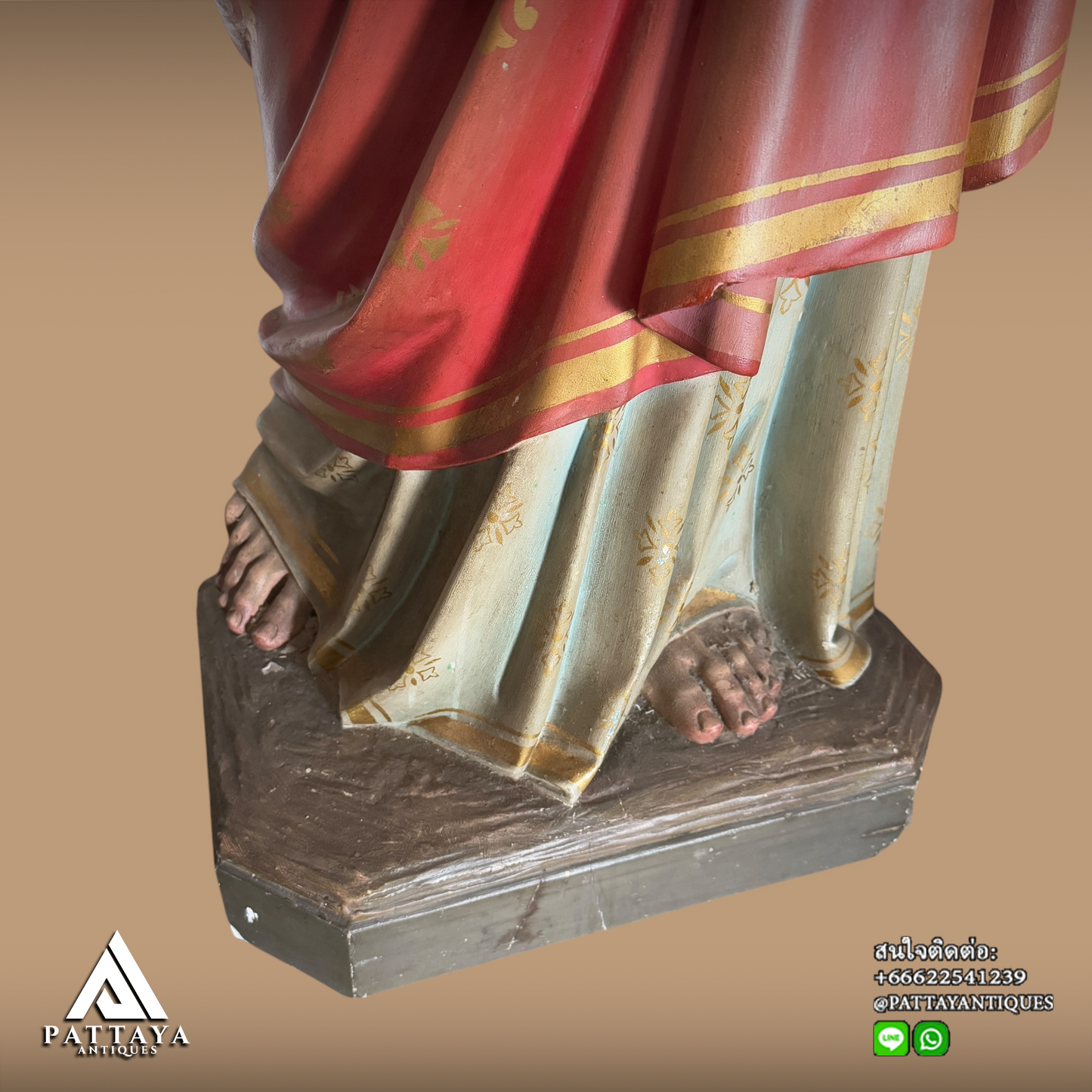 Large Antique plaster Jesus statue