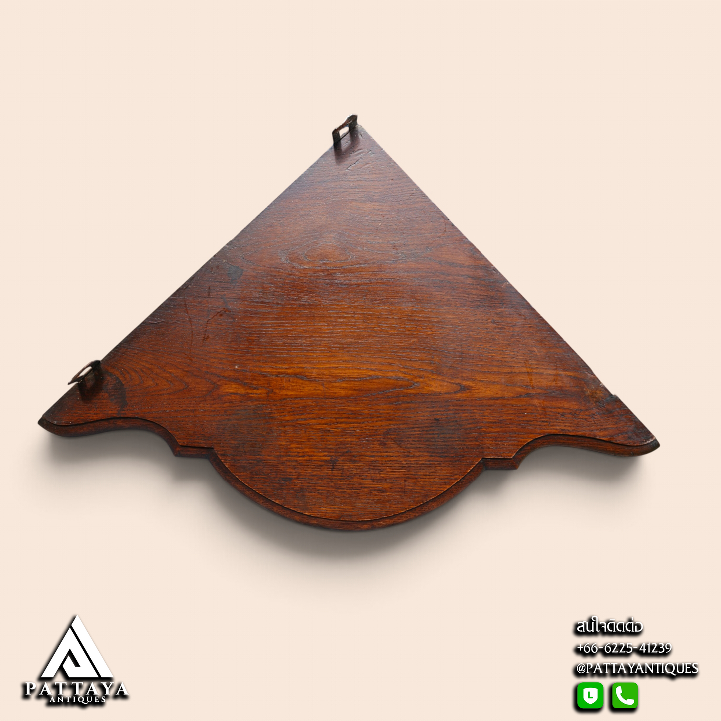 19th Century Oak Corner Wall Console