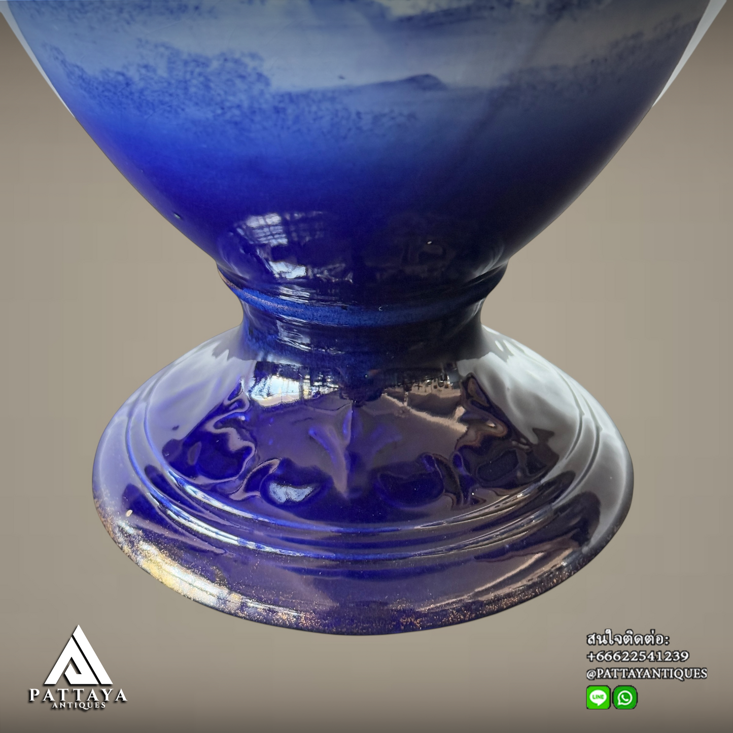 Pair of Cobalt Victorian style vases