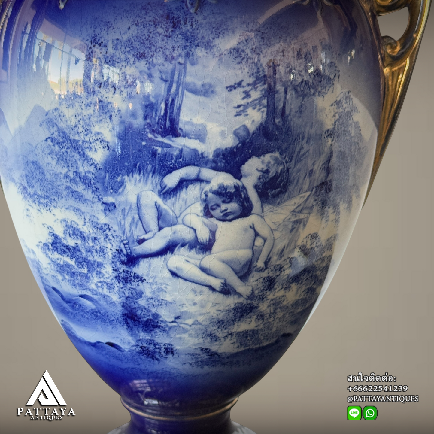 Pair of Cobalt Victorian style vases