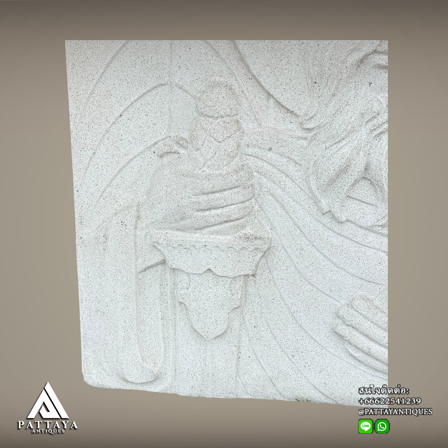Pair of Religious Limestone carved reliefs