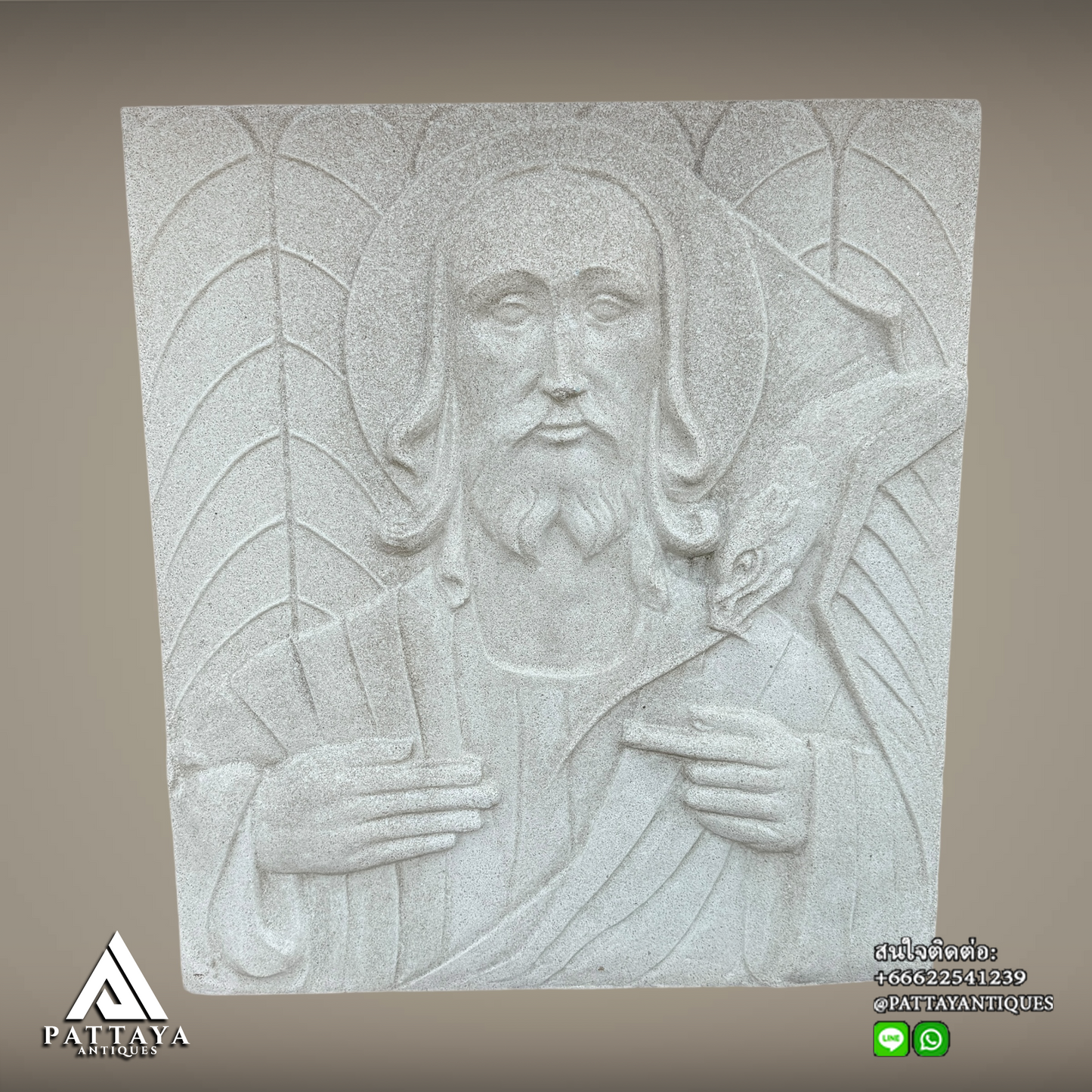 Pair of Religious Limestone carved reliefs