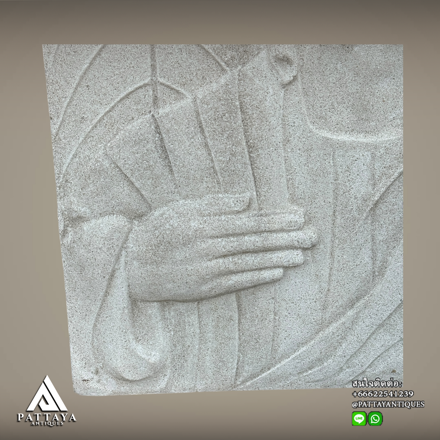 Pair of Religious Limestone carved reliefs
