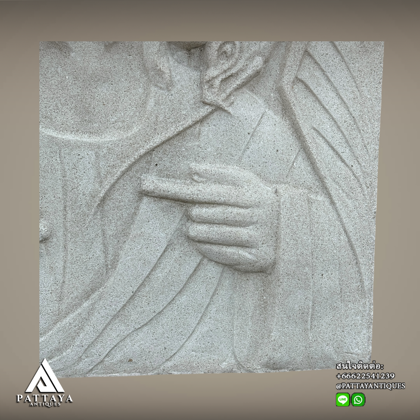 Pair of Religious Limestone carved reliefs