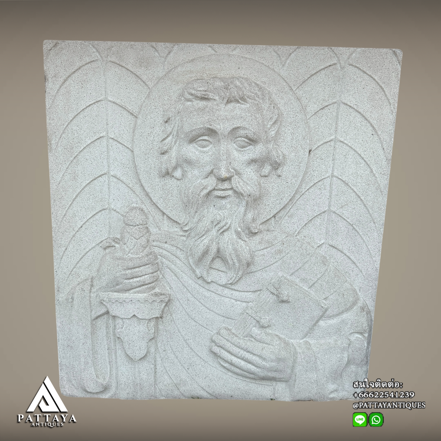 Pair of Religious Limestone carved reliefs