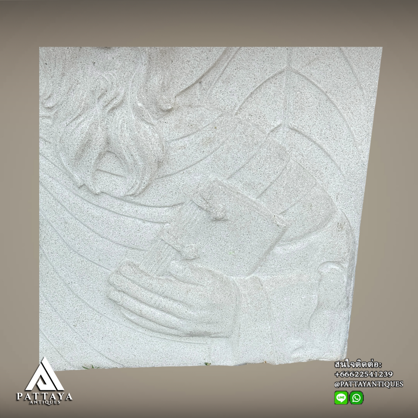 Pair of Religious Limestone carved reliefs