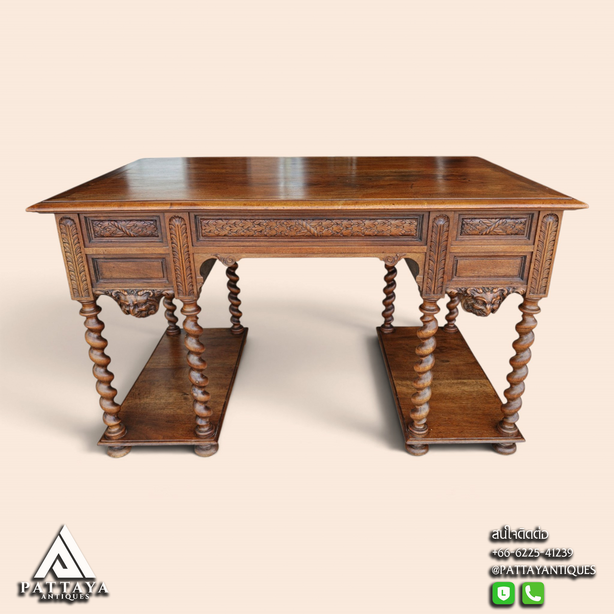 19th Century Renaissance Style Desk
