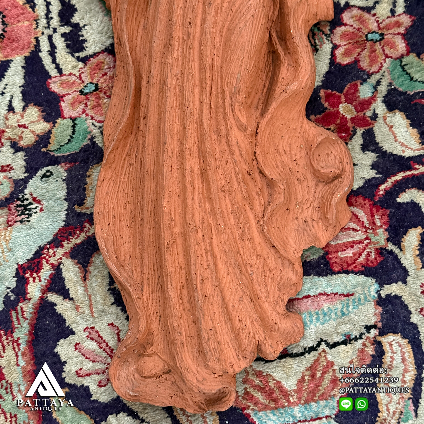 Terracotta Mary holding infant Jesus