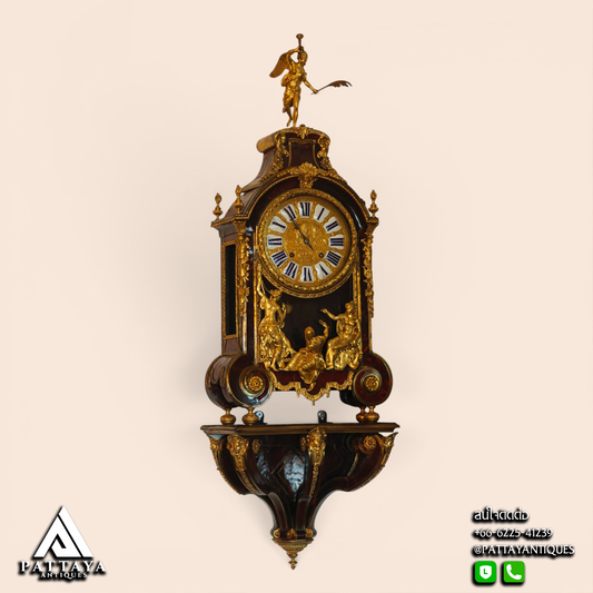 18th Century Large Boulle Cartel Wall Clock By Jacques Cogniet (Paris)