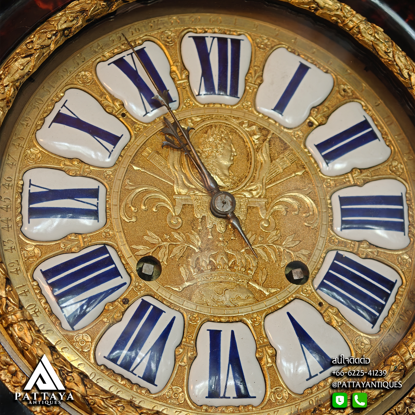 18th Century Large Boulle Cartel Wall Clock By Jacques Cogniet (Paris)