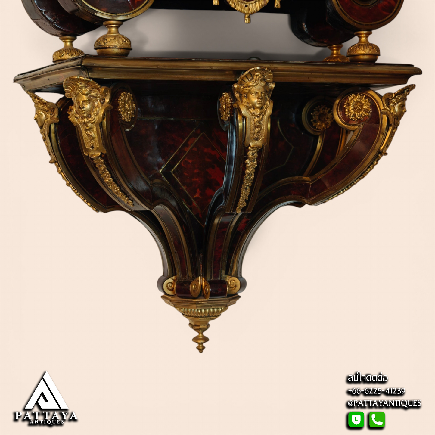 18th Century Large Boulle Cartel Wall Clock By Jacques Cogniet (Paris)
