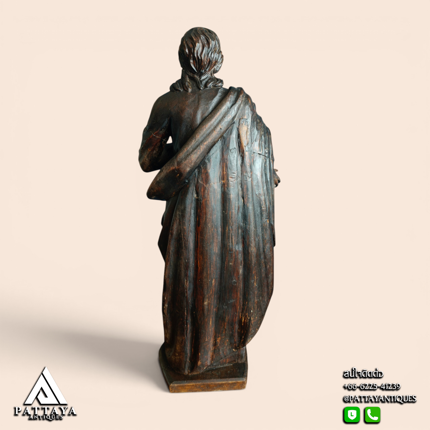 Religious 18th Century Wood Carved Statue