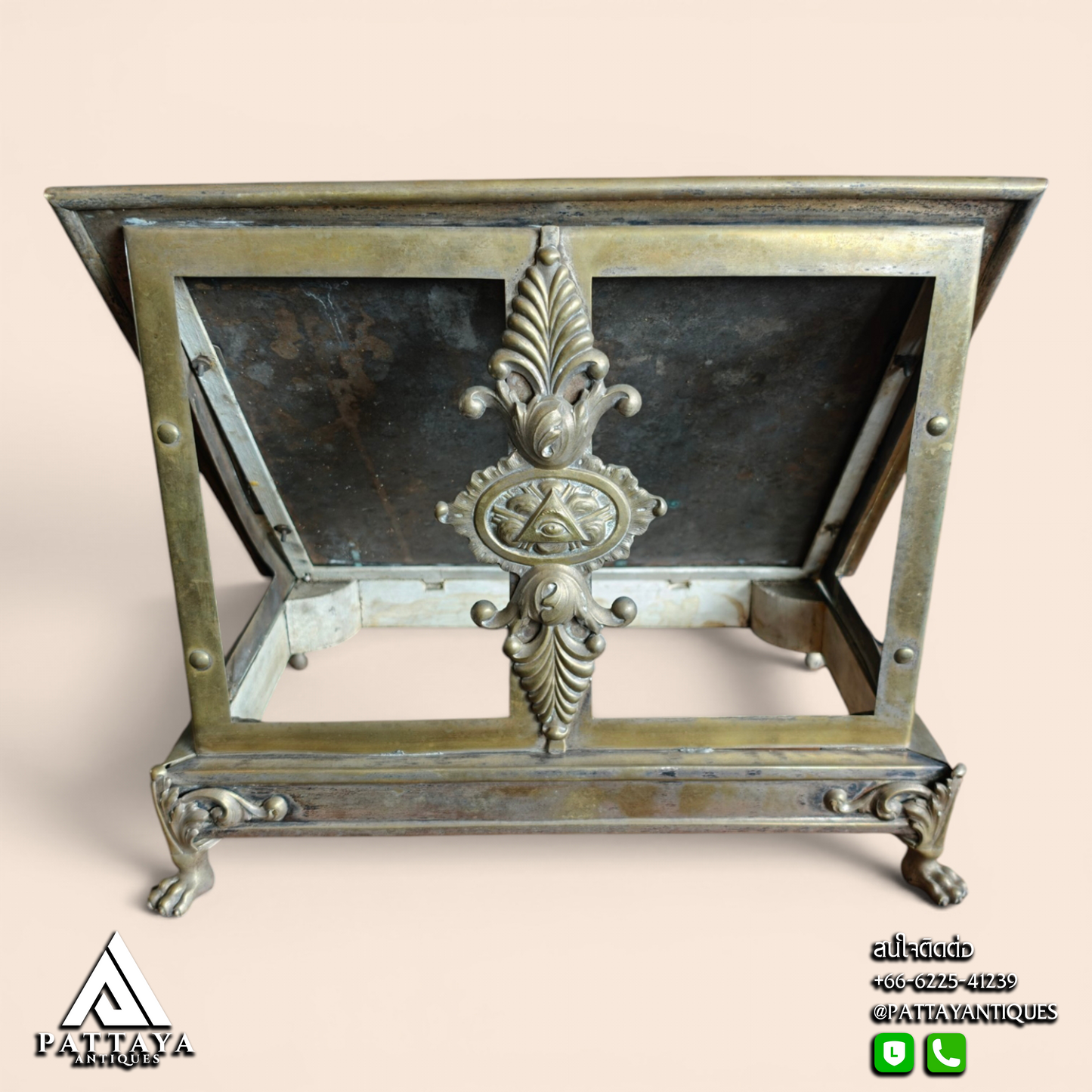 Antique Brass Bible Table Stand