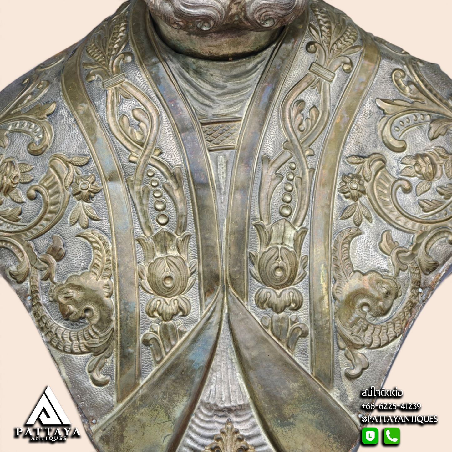 Large 19th Century Italian Bust of Holy Bishop