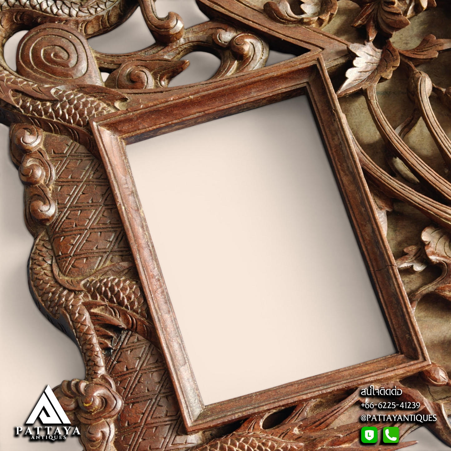 19th Century Intricately Carved Chinese Frame