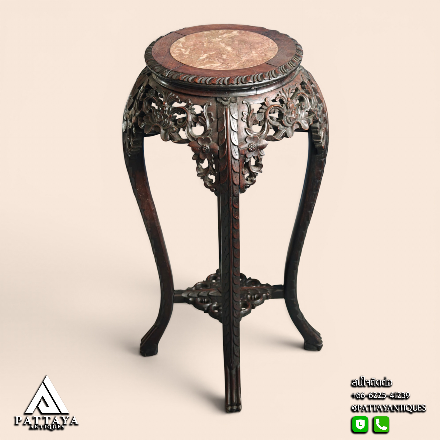 19th Century Chinese Hardwood Stand