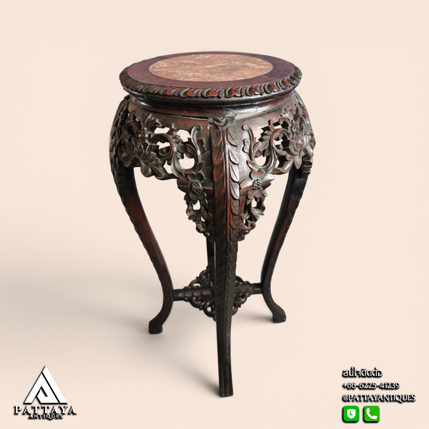 19th Century Chinese Hardwood Stand