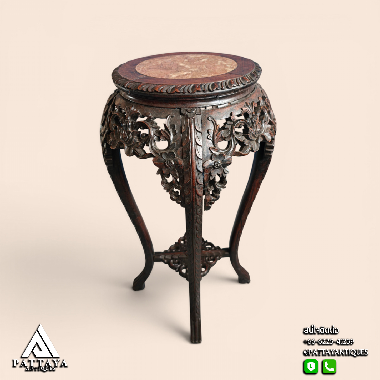 19th Century Chinese Hardwood Stand