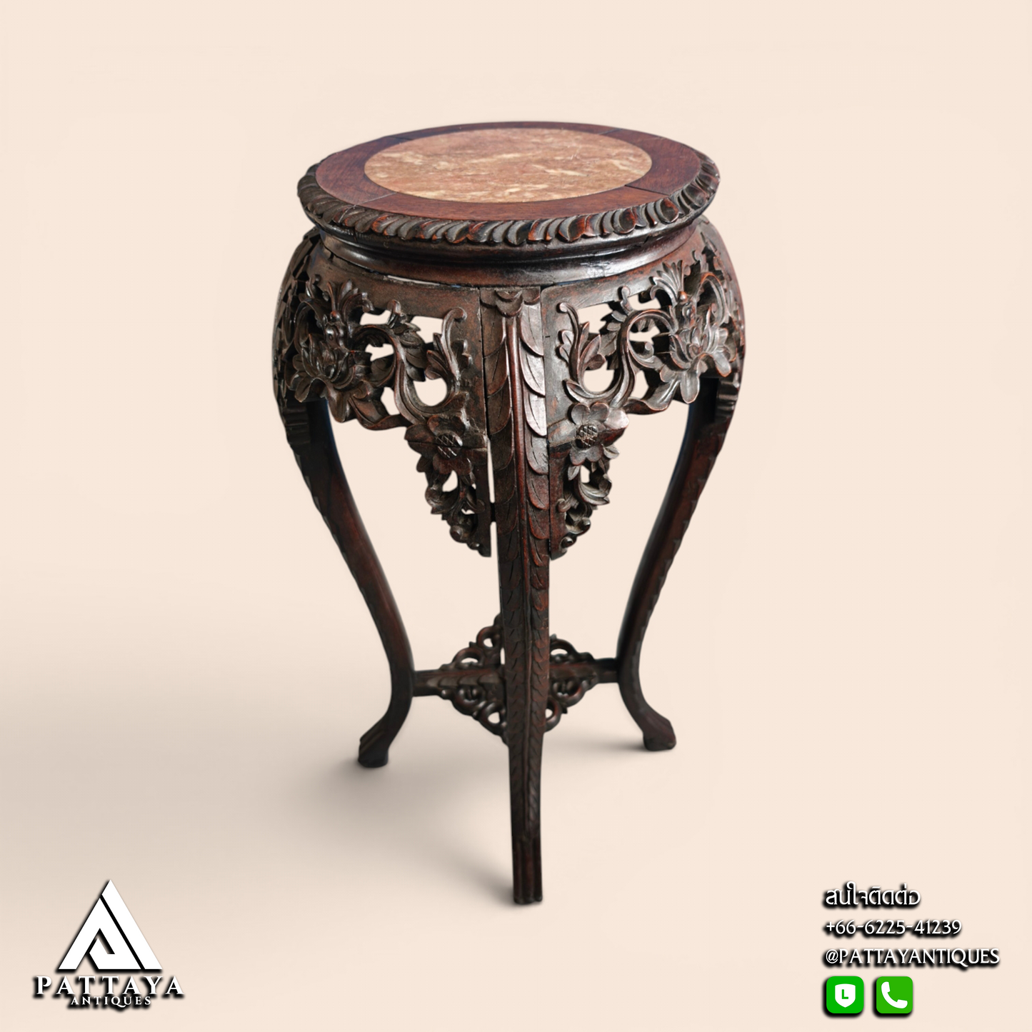 19th Century Chinese Hardwood Stand