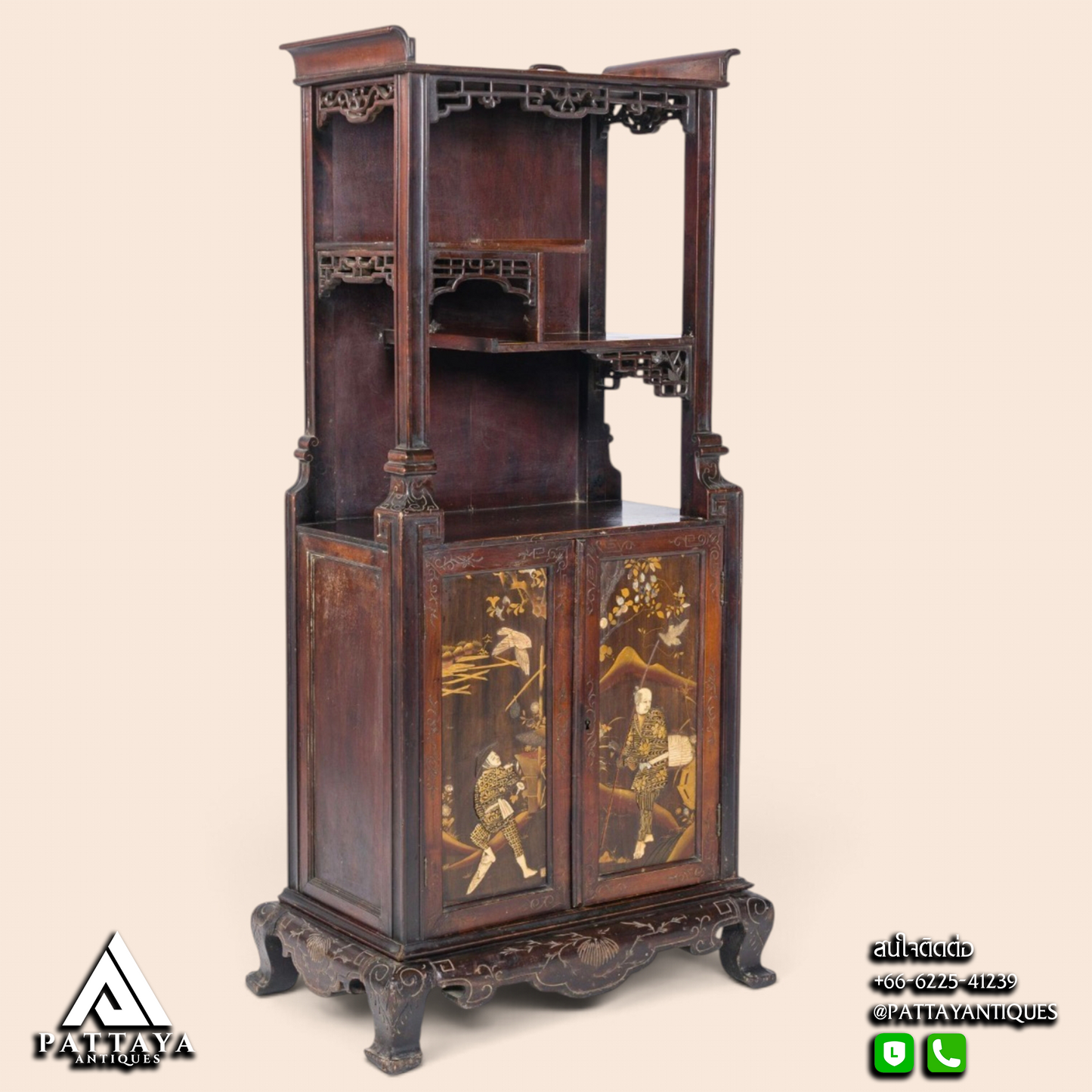 19th Century Japanese Cabinet (Signed)