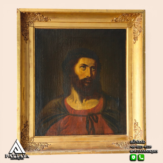 19th Century French Painting Of Christ